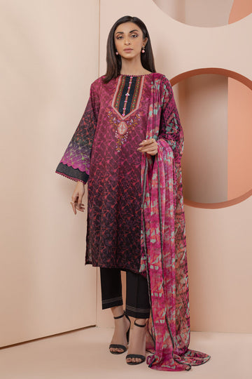Bonanza Satrangi Mar00n Lawn Suit Rsk222p33 Eid Pret 2022 Online Shopping